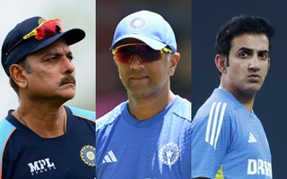 Ravi Shastri, Rahul Dravid and Gautam Gambhir