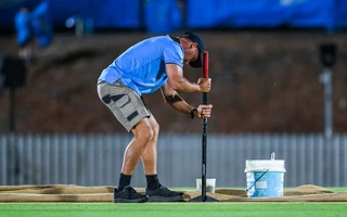 WBBL 2025, Match 37: Head groundsperson of Karen Rolton Oval Trent Kelly