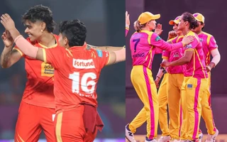 Gujarat Giants Women [L] and UP Warriorz Women [R]