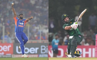 Jasprit Bumrah and Sahibzada Farhan