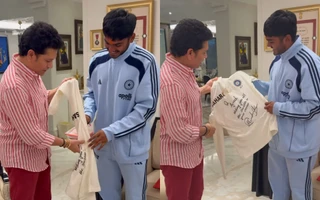 Sachin Tendulkar and Ayush Mhatre