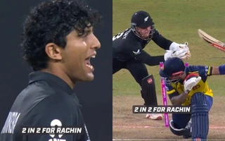 Rachin Ravindra gets back-to-back wickets identically vs SL