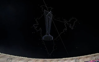 T20 World Cup 2026: Drone show at Ahmedabad displays map of India with PoK during celebrations