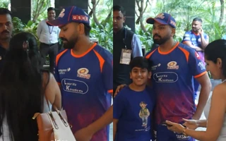 [WATCH] IPL 2026: Female fan goes the distance to click selfie with Rohit Sharma