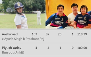 Vaibhav Sooryavanshi’s younger brother Aashirwad smashes stunning century in Bihar practice match, RR batter reacts