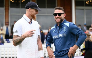 Ben Stokes with coach Brendon McCullum