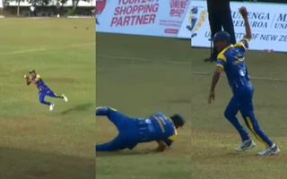 WATCH: 54-year-old Upul Chandana goes air-borne to grab screamer in charity match