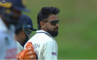 WATCH: Saransh Jain stone-faced after picking maiden Test wicket