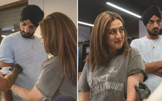 Arshdeep Singh and Samreen Kaur get matching tattoos of each other's initials