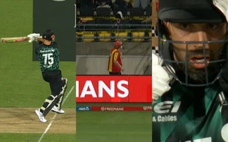Daryl Mitchell's six nearly strikes unaware security guard in 3rd T20I