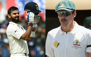 Virat Kohli and Mitchell Starc