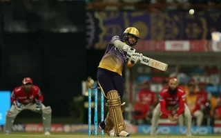 Sunil Narine of KKR Bats IPL 10