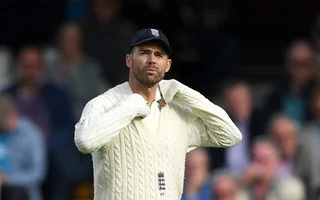James Anderson of England. (Photo by Gareth Copley/Getty Images)